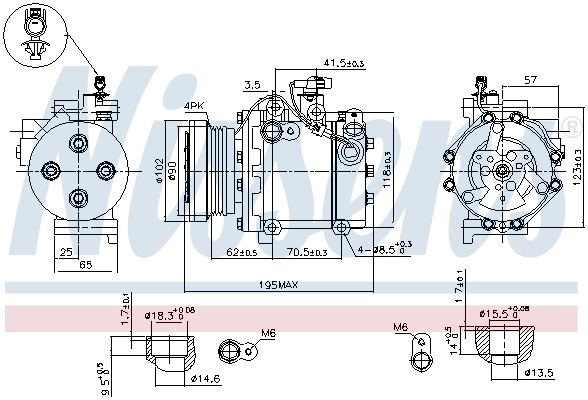 Compressor, air conditioning ** FIRST FIT ** 89349