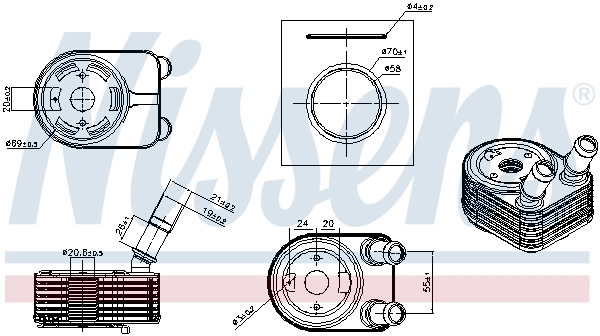 Oil Cooler, engine oil 91584
