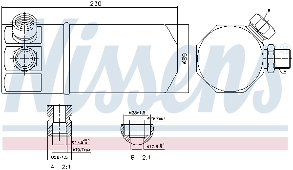 NISSENS 95262 Dryer, air conditioning