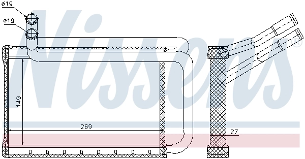 NISSENS 77636 Heat Exchanger, interior heating