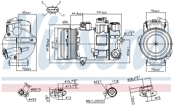 Compressor, air conditioning ** FIRST FIT ** 890645