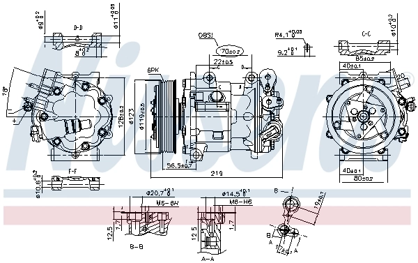 Compressor, air conditioning ** FIRST FIT ** 89362