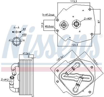 NISSENS 91418 Oil Cooler, engine oil