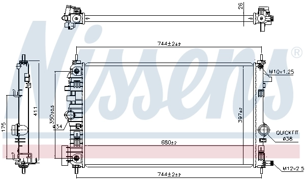 Radiator, engine cooling ** FIRST FIT ** 630769