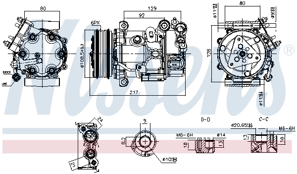 Compressor, air conditioning ** FIRST FIT ** 890979