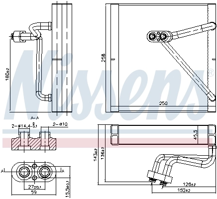 NISSENS 92353 Evaporator, air conditioning
