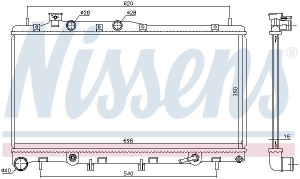 NISSENS 67739 Radiator, engine cooling