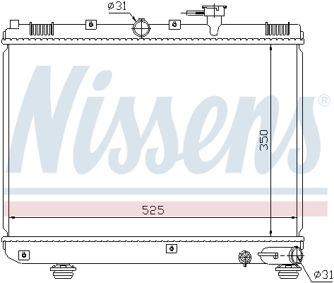 NISSENS 66624 Radiator, engine cooling