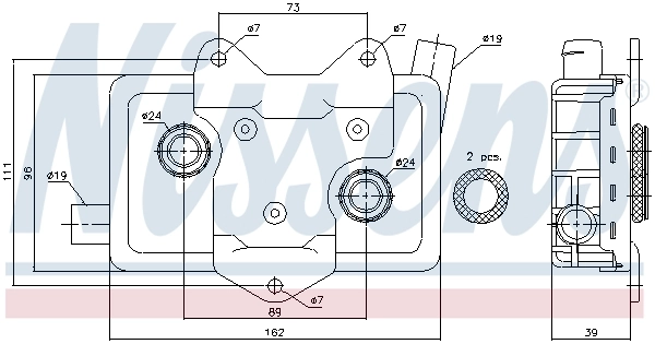 Oil Cooler, engine oil ** FIRST FIT ** 90618