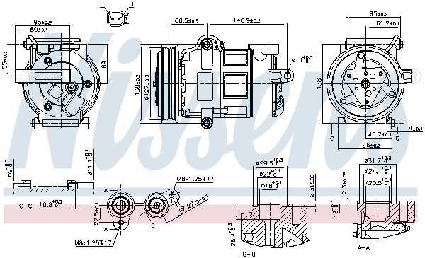 Compressor, air conditioning ** FIRST FIT ** 890698
