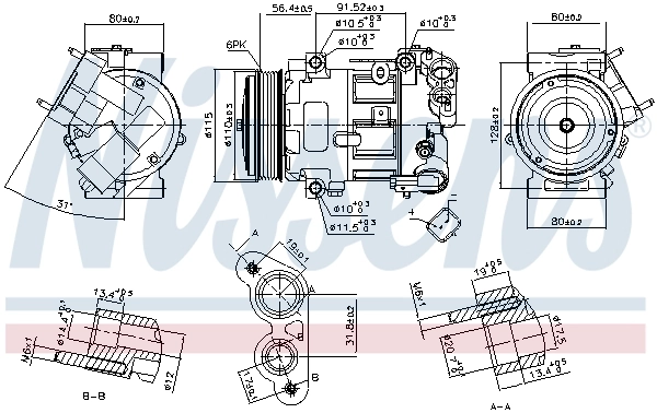 Compressor, air conditioning ** FIRST FIT ** 890324