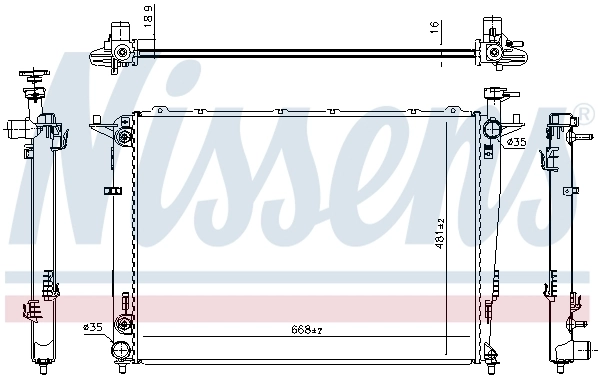 NISSENS 66696 Radiator, engine cooling