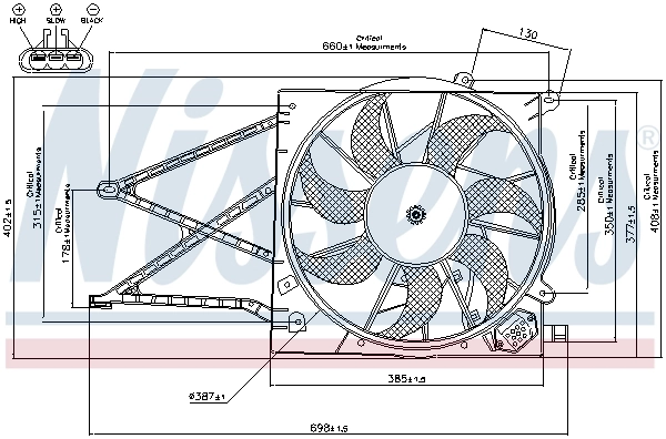 Fan, engine cooling 85176