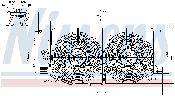 NISSENS 85402 Fan, engine cooling