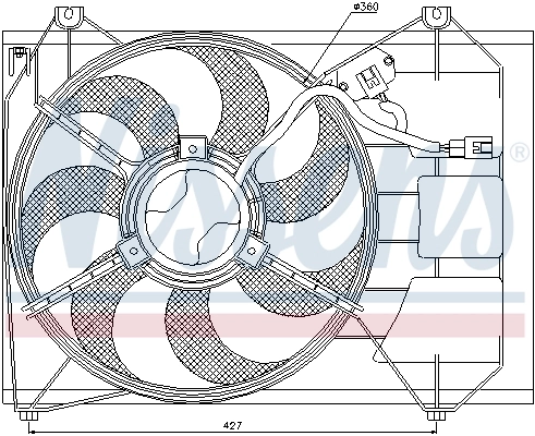 NISSENS 85346 Fan, engine cooling
