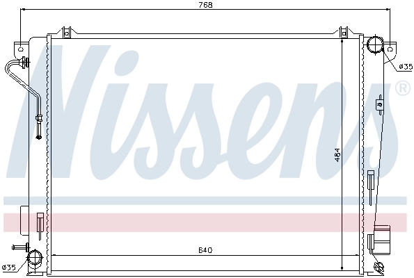 NISSENS 67069 Radiator, engine cooling