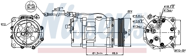 NISSENS 89224 Compressor, air conditioning