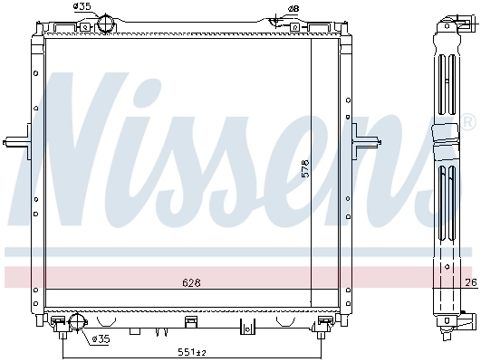NISSENS 66768 Radiator, engine cooling