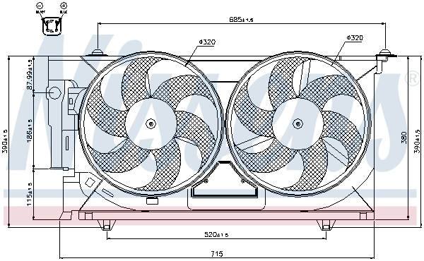 NISSENS 85321 Fan, engine cooling