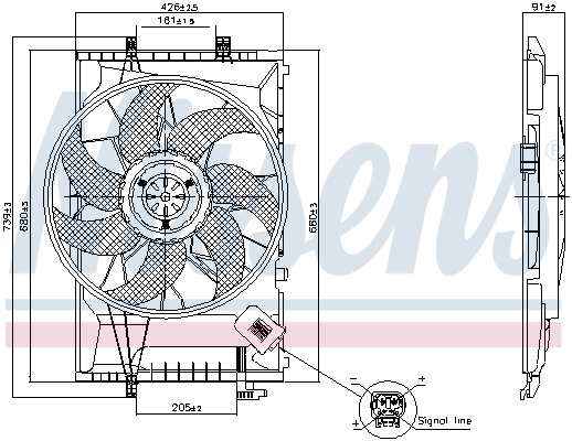 Fan, engine cooling 850078