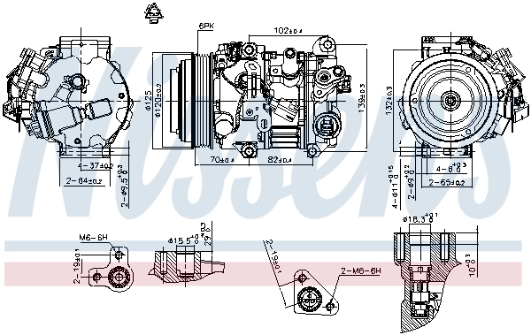 Compressor, air conditioning ** FIRST FIT ** 890804