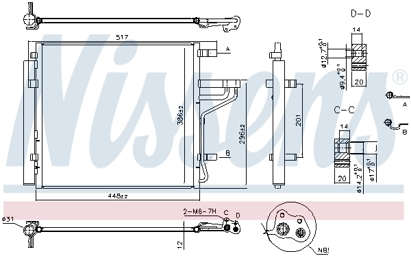 Condenser, air conditioning ** FIRST FIT ** 941184