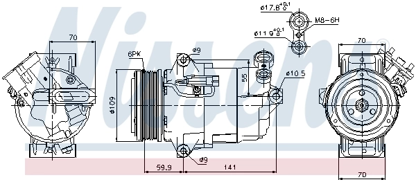 Compressor, air conditioning ** FIRST FIT ** 89041