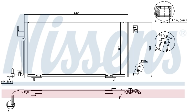 NISSENS 94321 Condenser, air conditioning