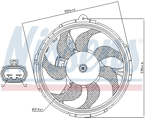 Fan, engine cooling 85040
