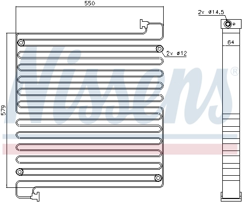 NISSENS 940550 Condenser, air conditioning