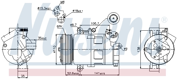 Compressor, air conditioning ** FIRST FIT ** 89307