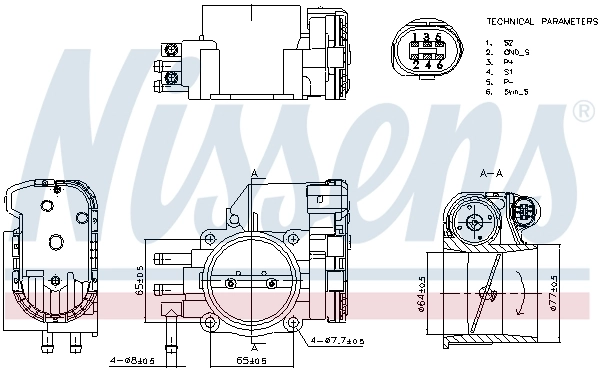 NISSENS 955036 Throttle Body