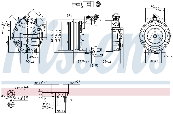 Compressor, air conditioning ** FIRST FIT ** 89042