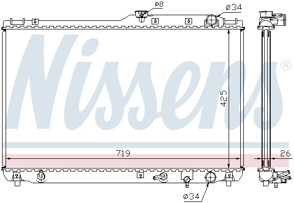 NISSENS 647721 Radiator, engine cooling