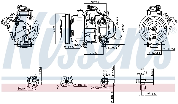 NISSENS 890872 Compressor, air conditioning