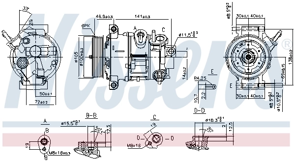 Compressor, air conditioning ** FIRST FIT ** 890030