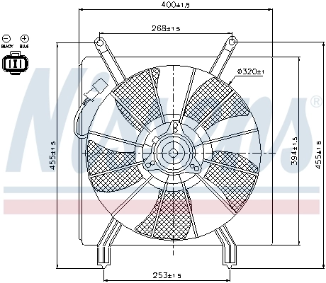 Fan, engine cooling 85048