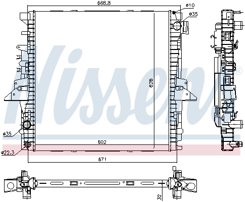 NISSENS 64333 Radiator, engine cooling
