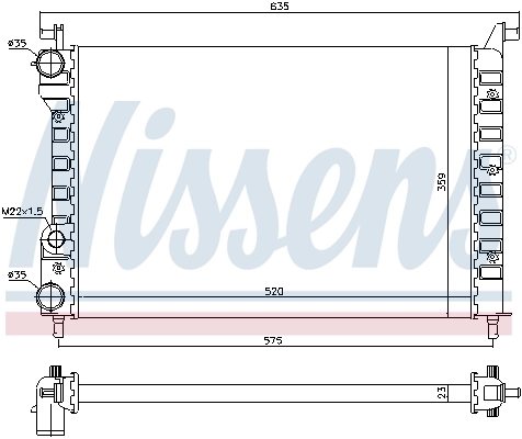 NISSENS 61802 Radiator, engine cooling