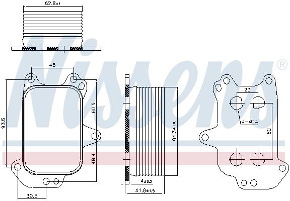 Oil Cooler, engine oil ** FIRST FIT ** 90966
