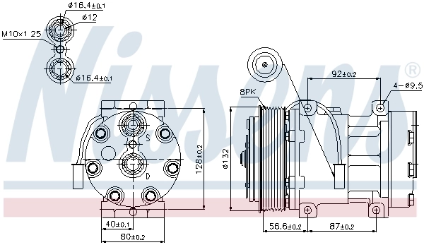 Compressor, air conditioning ** FIRST FIT ** 89140