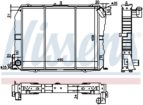 NISSENS 64737 Radiator, engine cooling