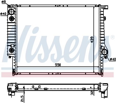 Radiateur, refroidissement du moteur 60618A