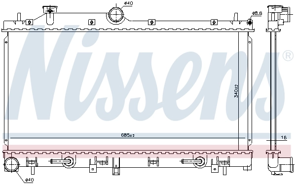 NISSENS 606842 Radiator, engine cooling