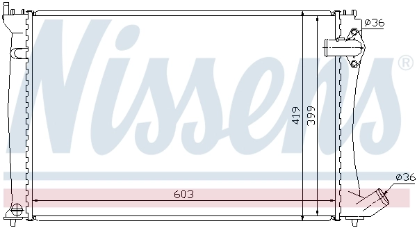 Radiator, engine cooling 61298