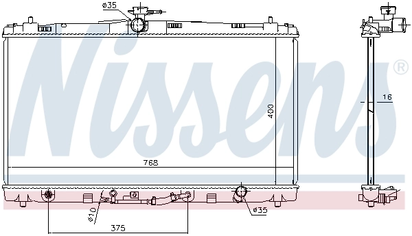 NISSENS 646906 Radiator, engine cooling