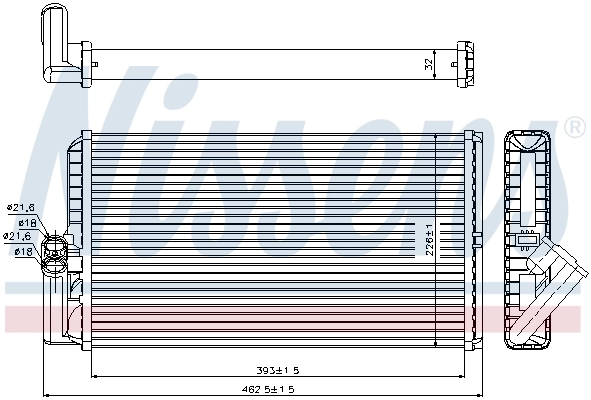 NISSENS 72034 Heat Exchanger, interior heating