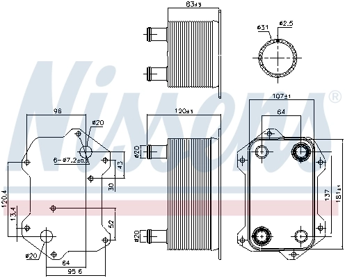 NISSENS 91269 Oil Cooler, engine oil
