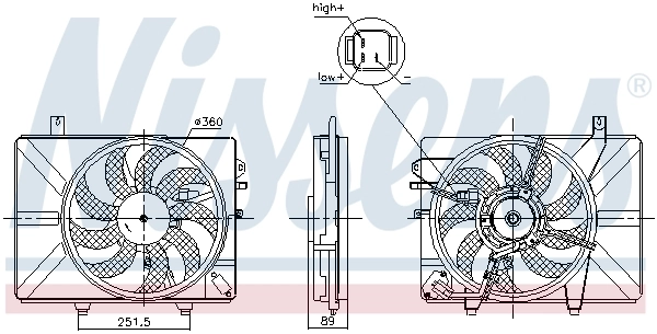 Fan, engine cooling 850052