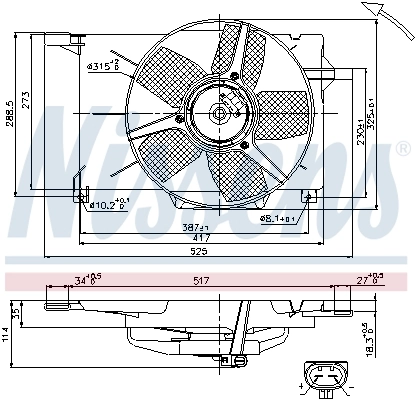 Fan, engine cooling 85005